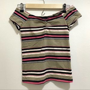 Cotton On Striped Off The Shoulder Top